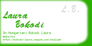laura bokodi business card